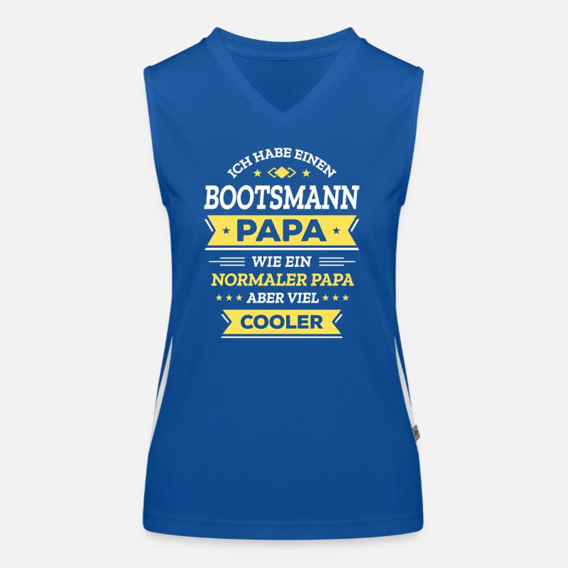 BOOTSMANN PAPA - COOLER ALS NORMAL, MARITIME HELD Funktionelles Kontrast-Tank Top für Frauen