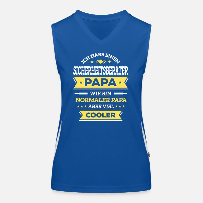 SICHERHEITSBERATER PAPA - COOLER ALS NORMAL Funktionelles Kontrast-Tank Top für Frauen