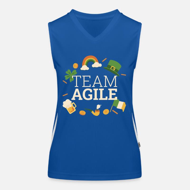 Team Agile St Patricks Day Scrum Master Women's Functional Contrast Tank Top