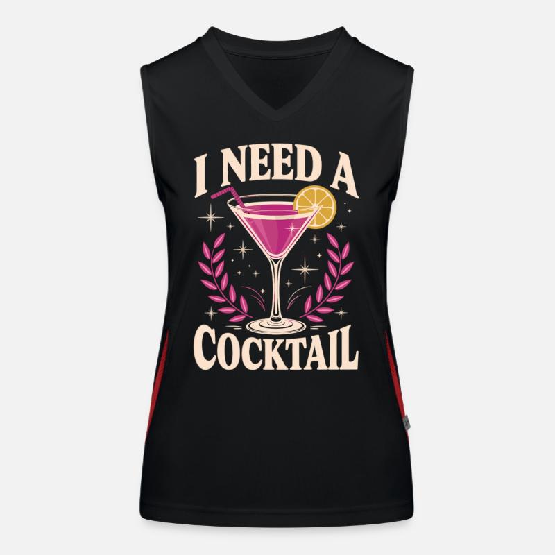 Ich brauch einen Cocktail Funktionelles Kontrast-Tank Top für Frauen