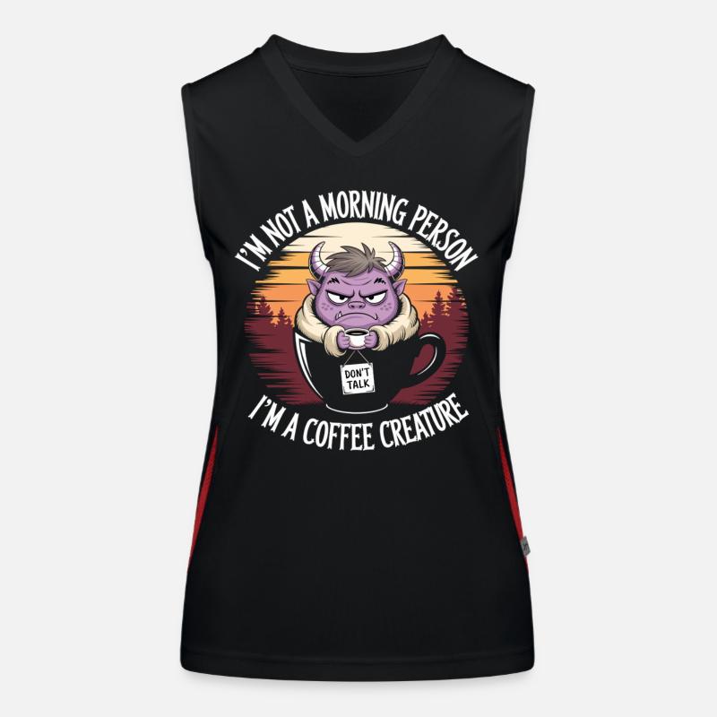 Ohne Kaffee bin ich ein Monster Funktionelles Kontrast-Tank Top für Frauen