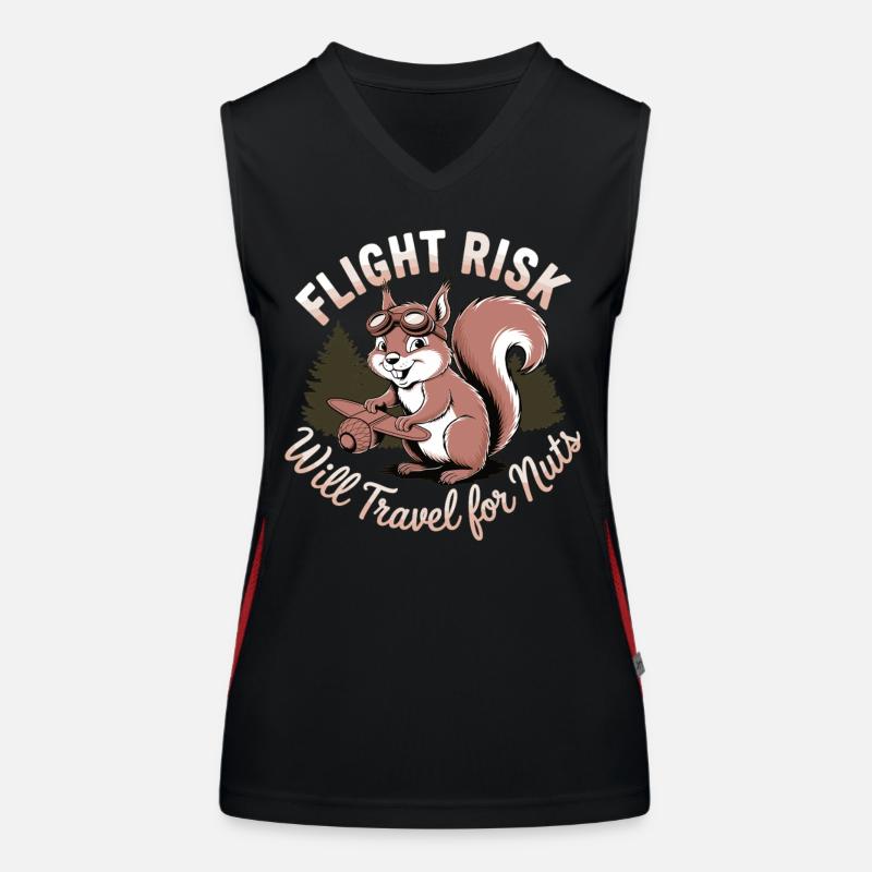 Squirrels on a mission Women's Functional Contrast Tank Top