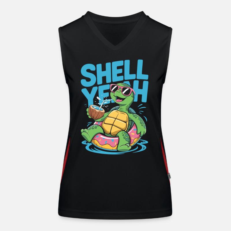 Shell yes – Chill Turtle Women's Functional Contrast Tank Top
