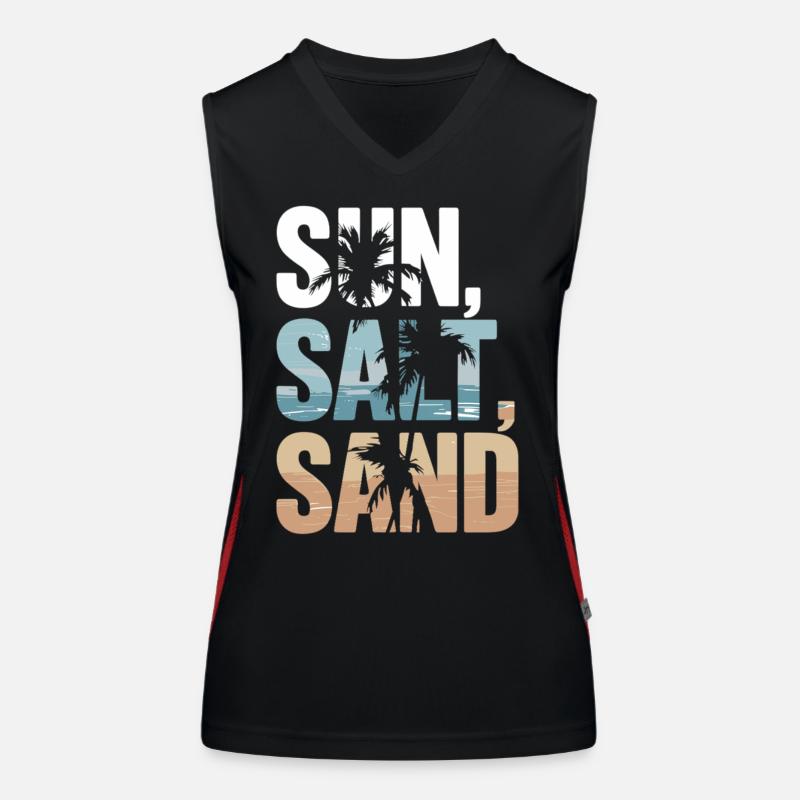 Sun, salt, sand – beach time! Women's Functional Contrast Tank Top
