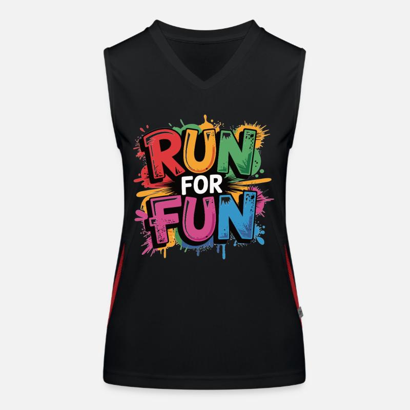 Fun Running T-Shirt for Runners Women's Functional Contrast Tank Top