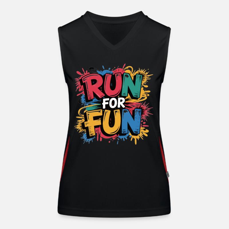 Maillot de course Run for Fun Débardeur respirant contrasté Femme
