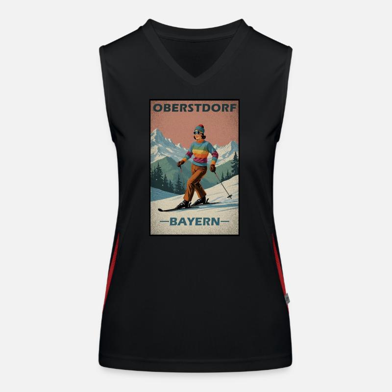 Oberstdorf Skiing Alps Women's Functional Contrast Tank Top