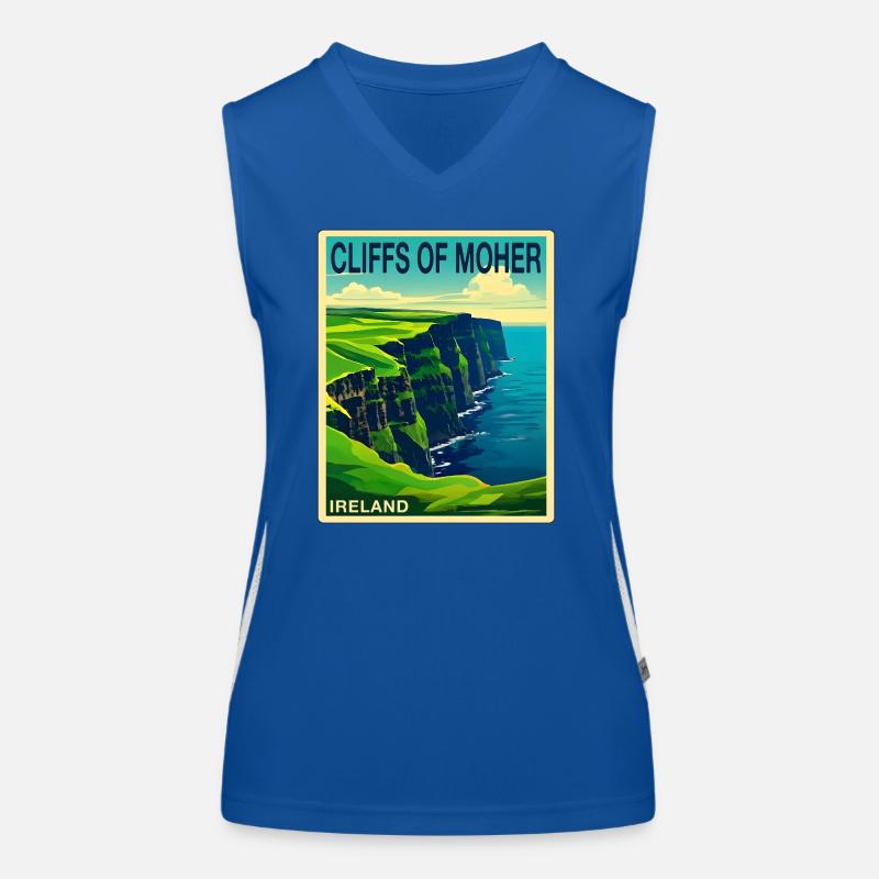 falaises de moher Irlande Débardeur respirant contrasté Femme