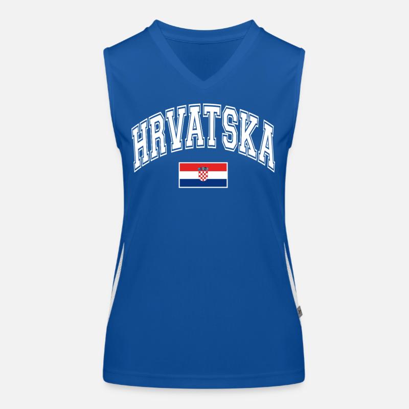 Drapeau de la Croatie Débardeur respirant contrasté Femme