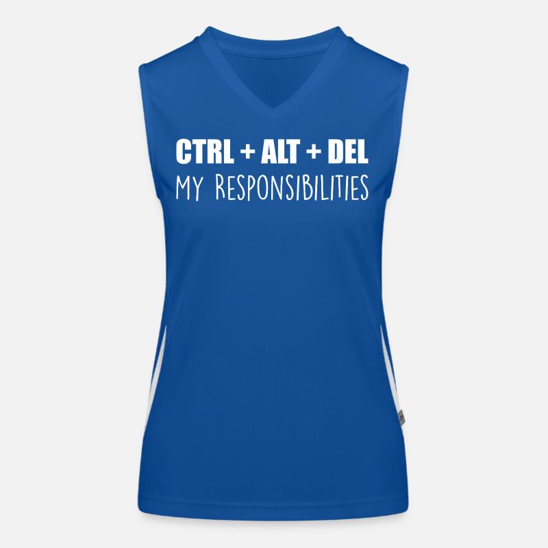 ctrl + alt + del : my responsibilities Débardeur respirant contrasté Femme