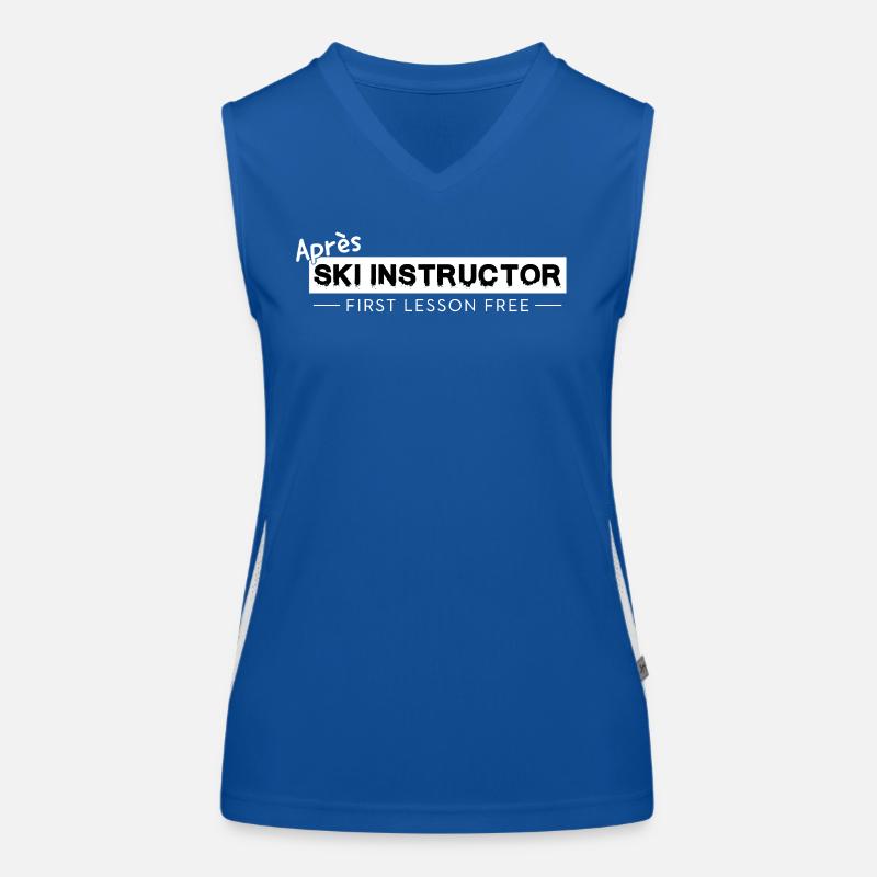 Après Ski Instructor – First Hour Free Ski Instruction Women's Functional Contrast Tank Top