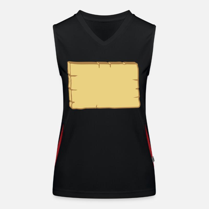 Wooden sign design frame Women's Functional Contrast Tank Top