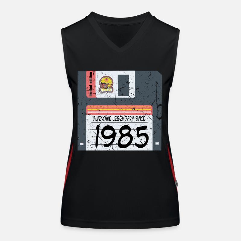 Nerd Geburtstag 1985 Funktionelles Kontrast-Tank Top für Frauen