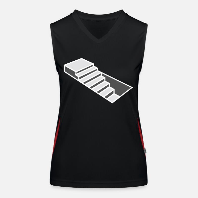 Ladder Illusion Funktionelles Kontrast-Tank Top für Frauen