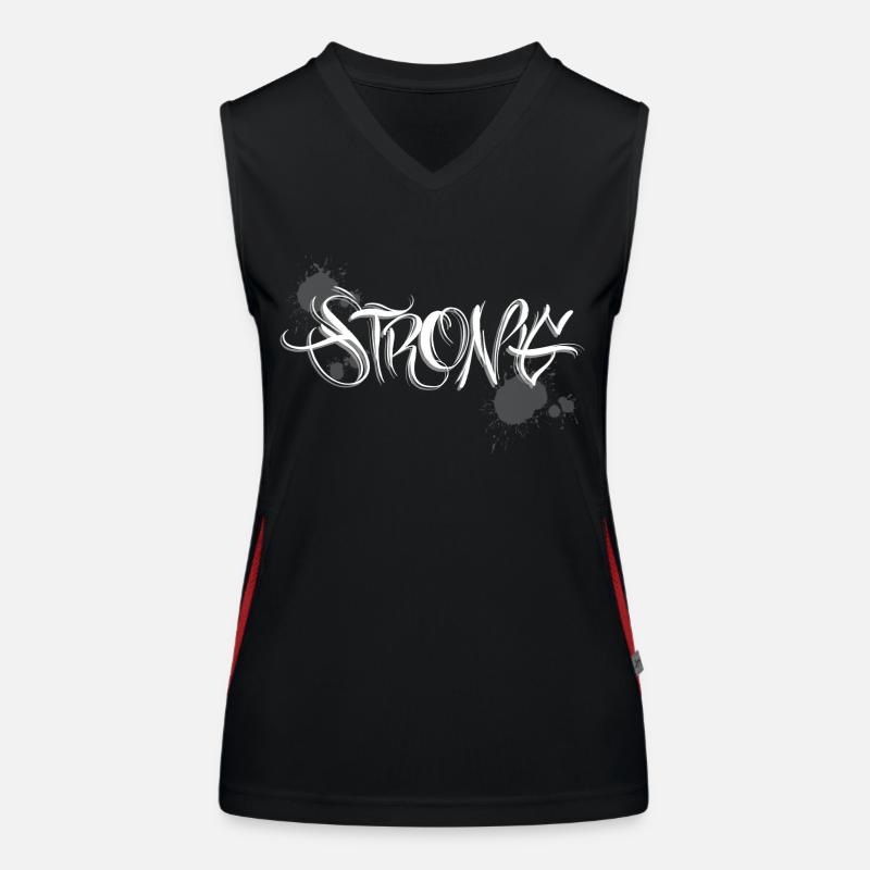Stark Strong Graffiti gym Training Women's Functional Contrast Tank Top