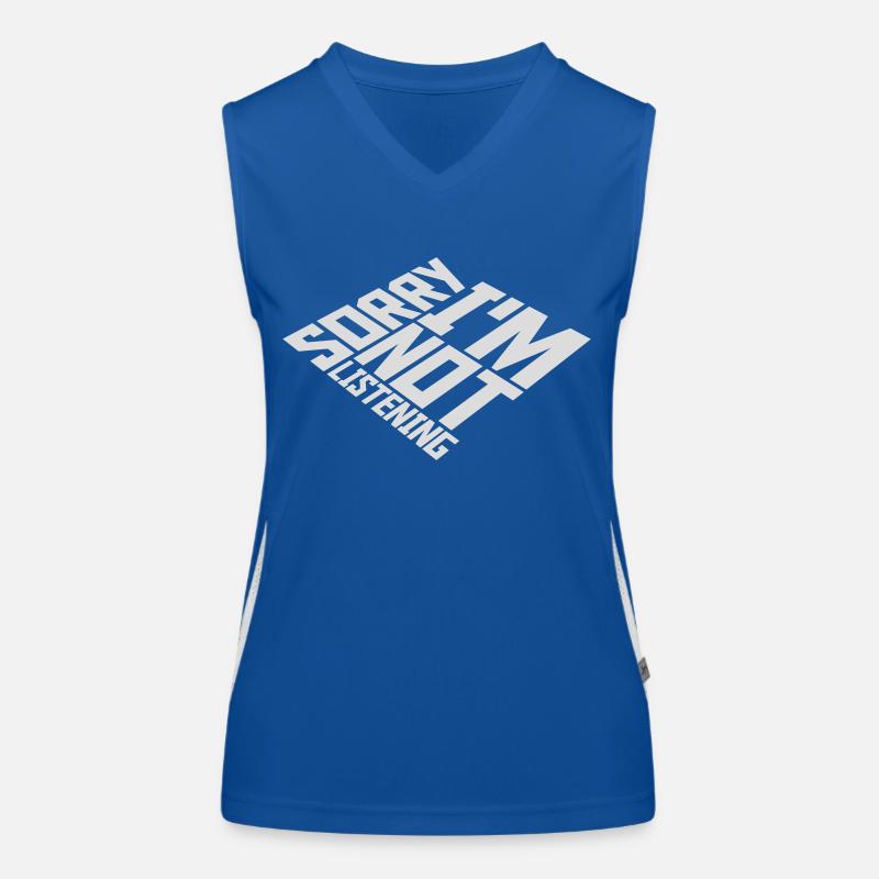 sorry im not listening Funktionelles Kontrast-Tank Top für Frauen