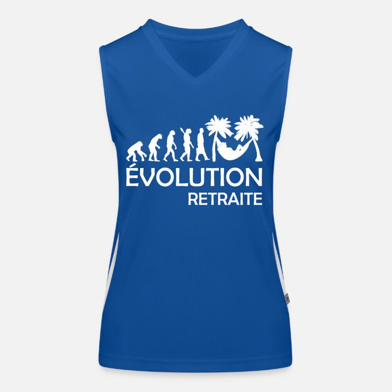 Évolution retraite / humour retraité Débardeur respirant contrasté Femme
