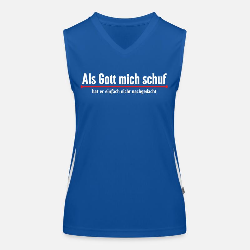 Als Gott mich schuf Funktionelles Kontrast-Tank Top für Frauen