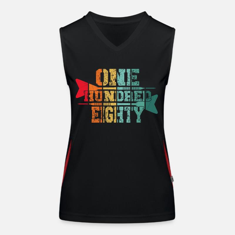 Drôle de chemise de fléchettes - CENT QUATRE-VINGTS Ret Débardeur respirant contrasté Femme