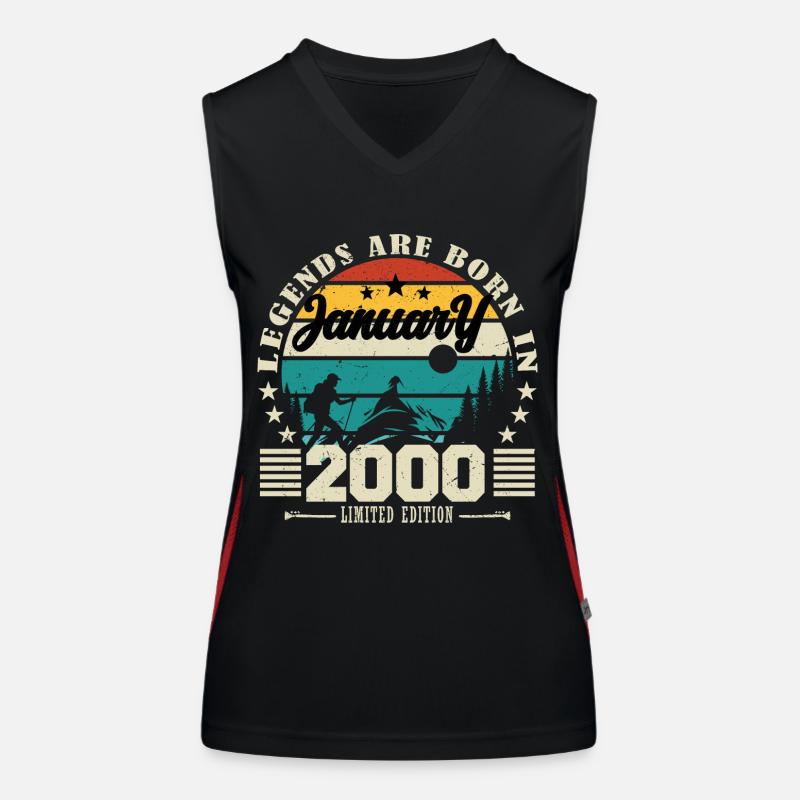 January 2000. Birthday gift January 2000. Women's Functional Contrast Tank Top