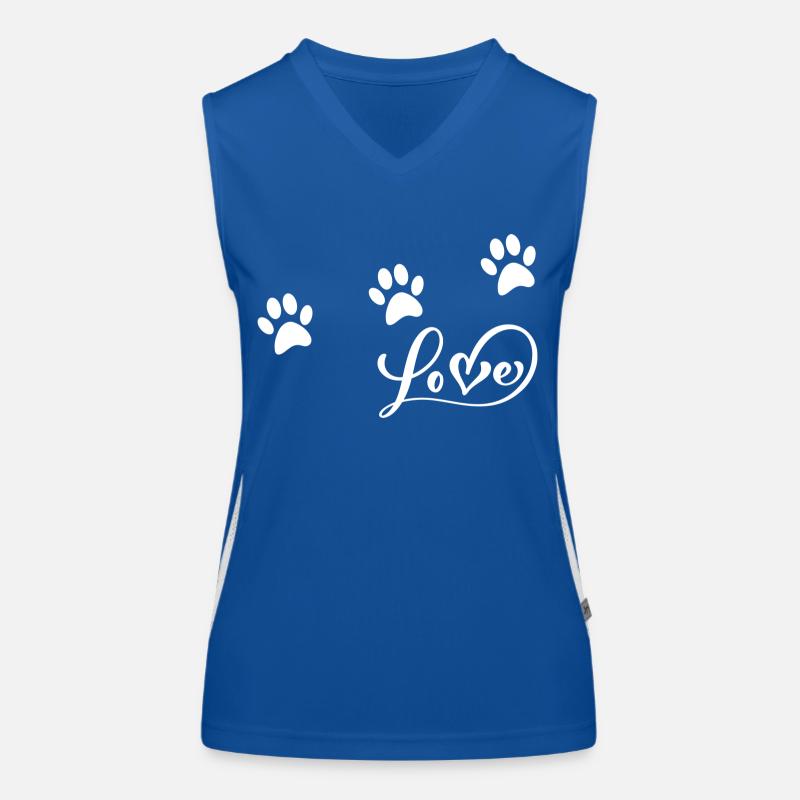 Tierliebhaber-Design mit Pfoten Funktionelles Kontrast-Tank Top für Frauen