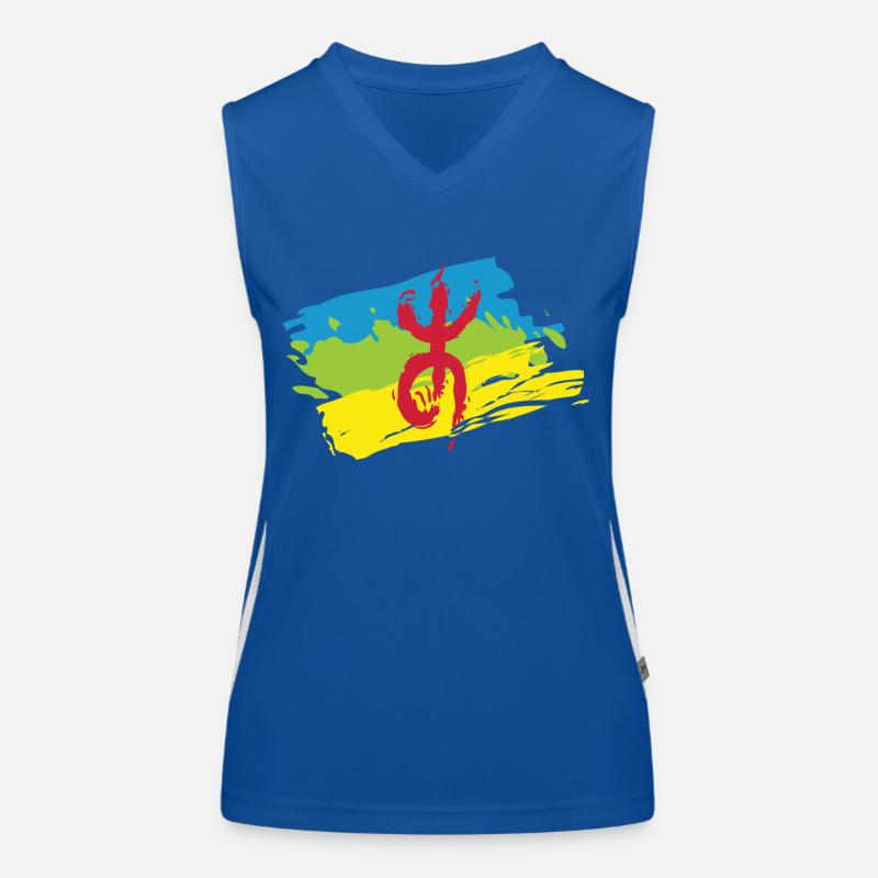 Z Imazighen (Drapeau Amazigh) Débardeur respirant contrasté Femme