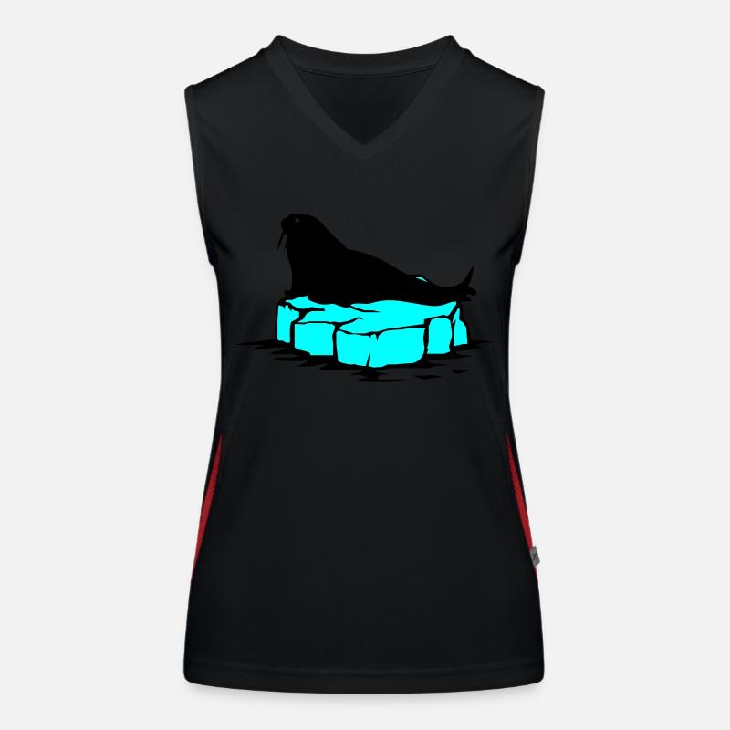 seehund eis1 Funktionelles Kontrast-Tank Top für Frauen