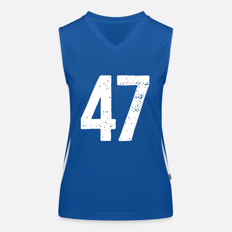 47 Numéros Blanc Débardeur respirant contrasté Femme