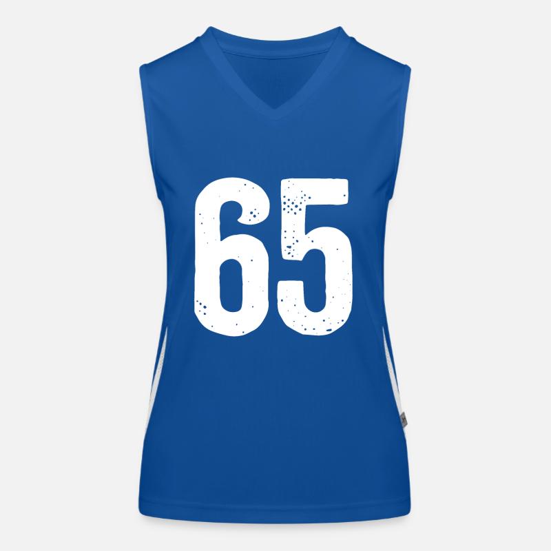 65 Numéros Blanc Débardeur respirant contrasté Femme