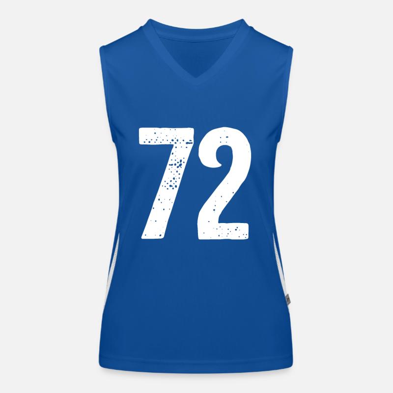 72 Numéros Blanc Débardeur respirant contrasté Femme