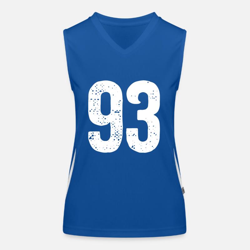 93 Numéros Blanc Débardeur respirant contrasté Femme