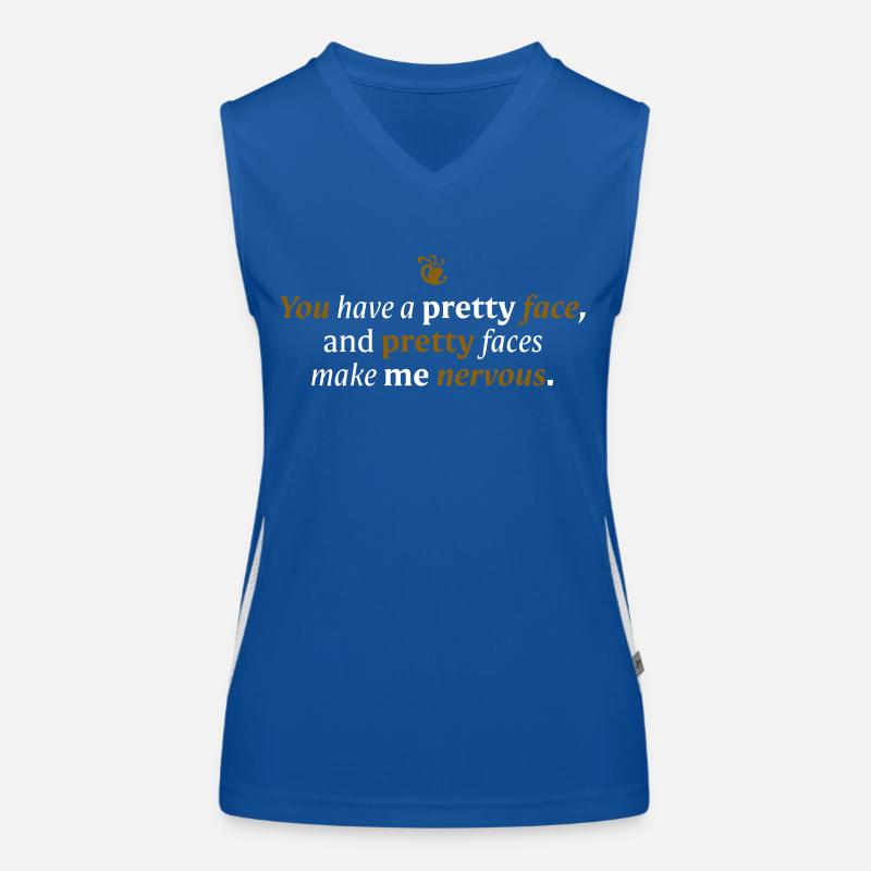 You have a pretty face Funktionelles Kontrast-Tank Top für Frauen