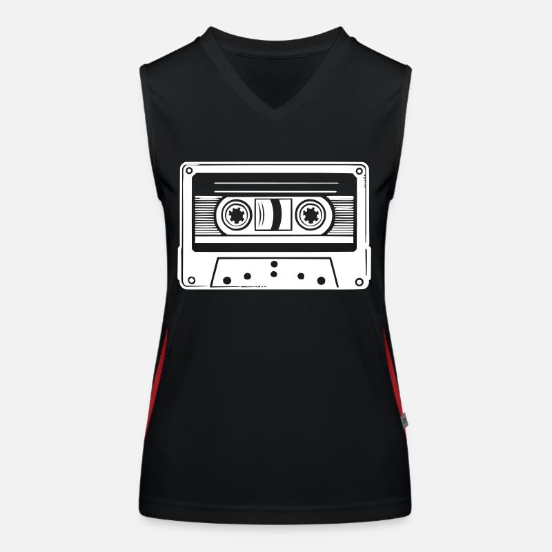 Cassette audio Débardeur respirant contrasté Femme