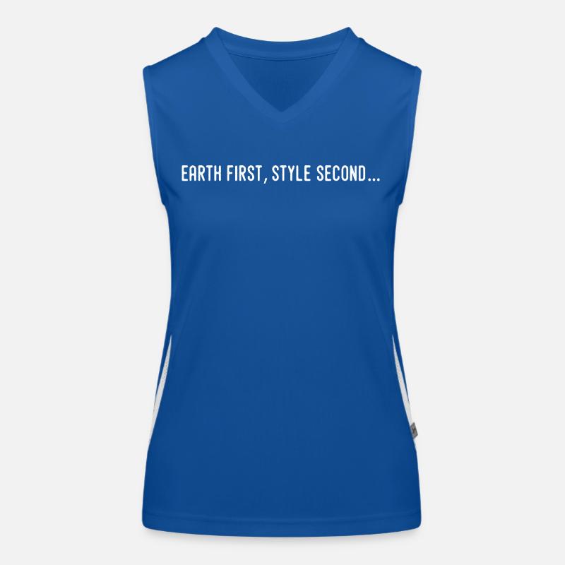 Earth first, second style... Women's Functional Contrast Tank Top
