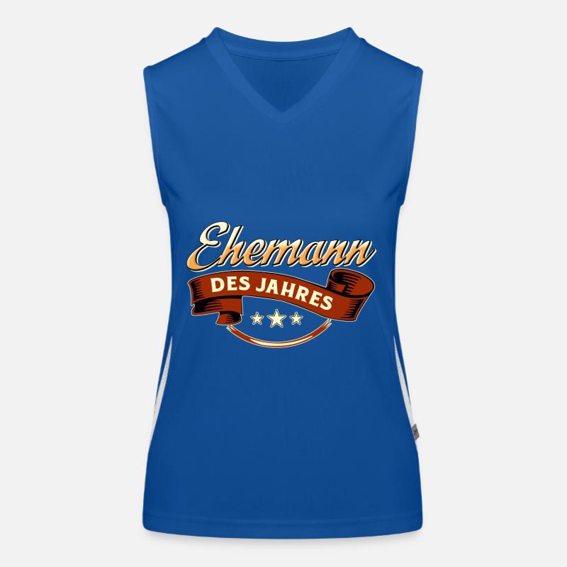 Ehemann des Jahres RAHMENLOS Geschenk Funktionelles Kontrast-Tank Top für Frauen