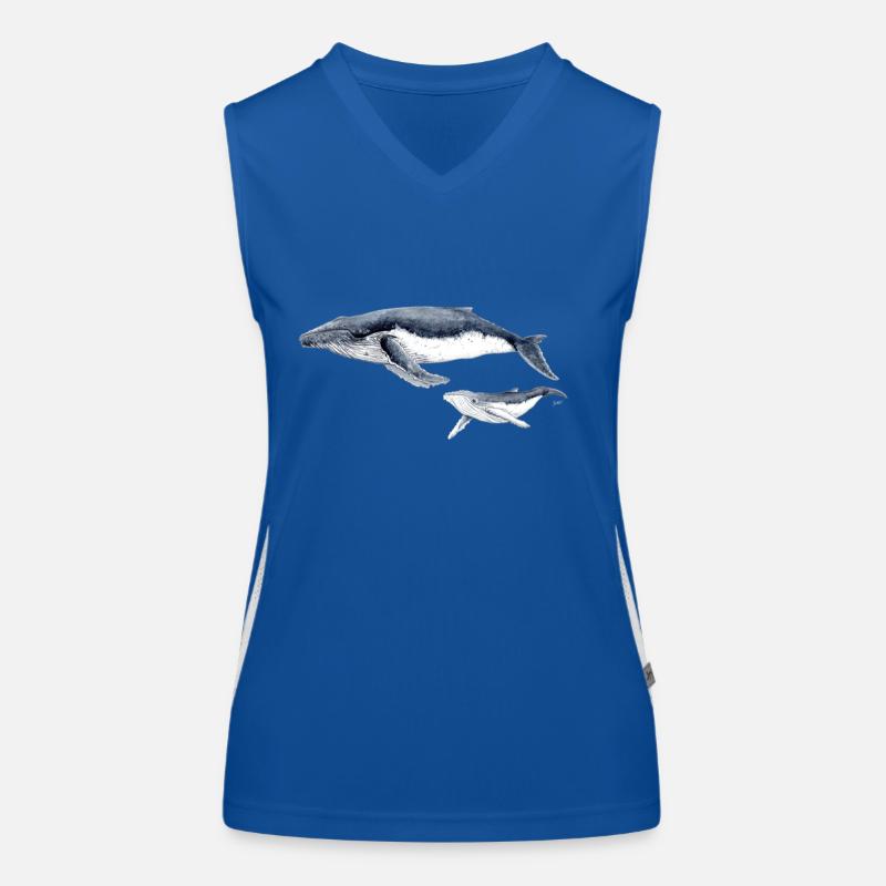 Buckelwal - baleine à bosse Buckelwal Funktionelles Kontrast-Tank Top für Frauen