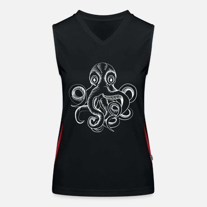 octopus Funktionelles Kontrast-Tank Top für Frauen