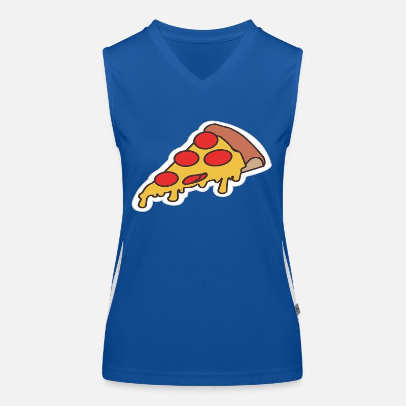 Pizza Pizzastück Funktionelles Kontrast-Tank Top für Frauen