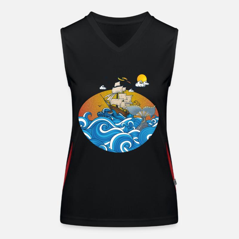 plage Débardeur respirant contrasté Femme