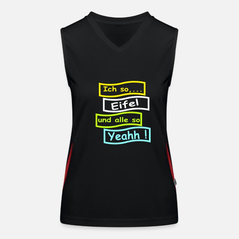 Eifel Design ,Edition: Eifel Fan Shirt -spruch Funktionelles Kontrast-Tank Top für Frauen