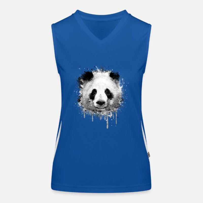 Cool Artistic Panda Portrait conception d'aquarell Débardeur respirant contrasté Femme