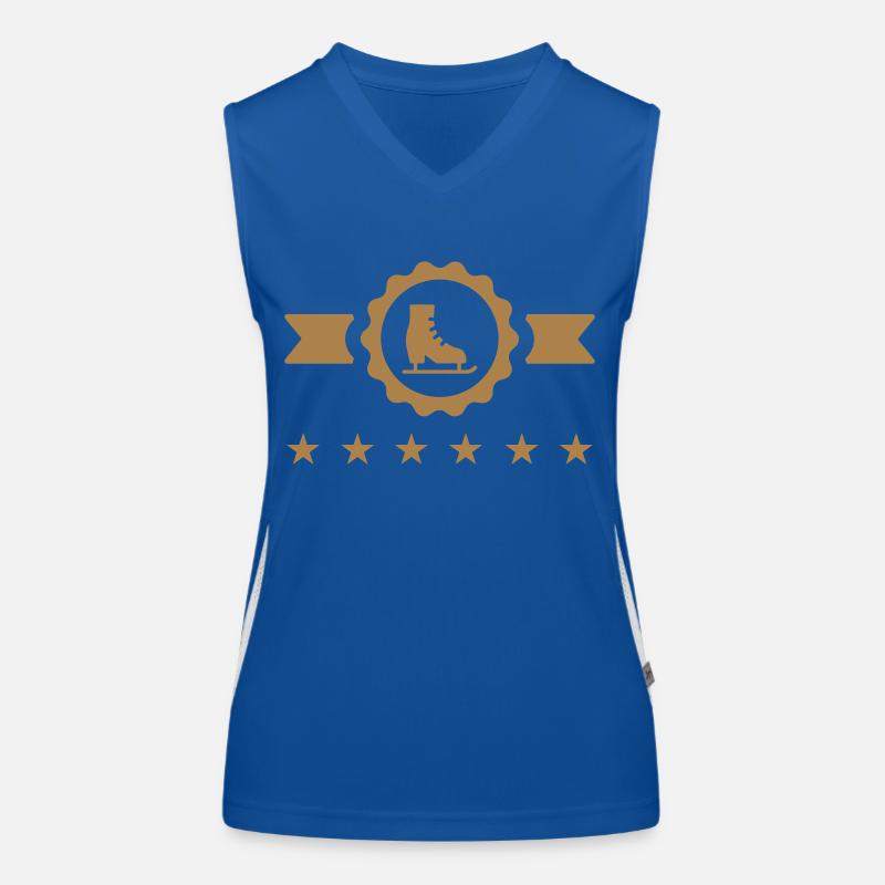 Ice Skating Skater Eislaufen Eisläufer Patinage Women's Functional Contrast Tank Top
