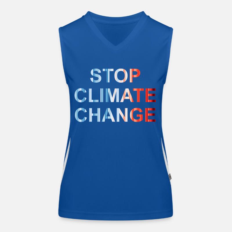 Stop climate change - No planet b Women's Functional Contrast Tank Top