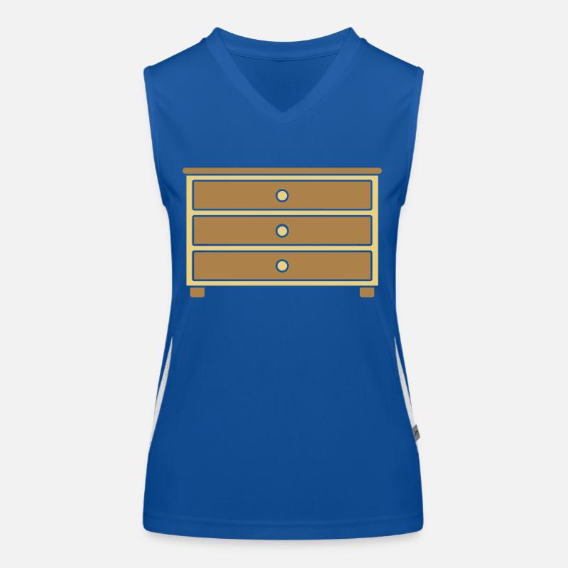 Design Möbelstück Schubladen Kommode Funktionelles Kontrast-Tank Top für Frauen