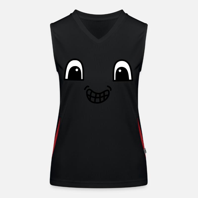 Cute face showing teeth Funktionelles Kontrast-Tank Top für Frauen
