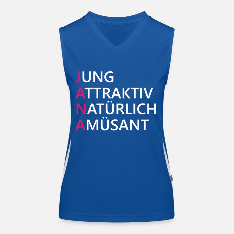 Jana Name Geschenk Funktionelles Kontrast-Tank Top für Frauen