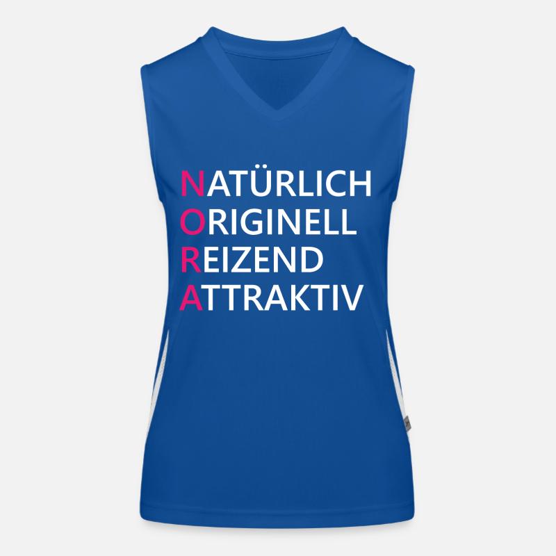 Nora Name Geschenk Funktionelles Kontrast-Tank Top für Frauen