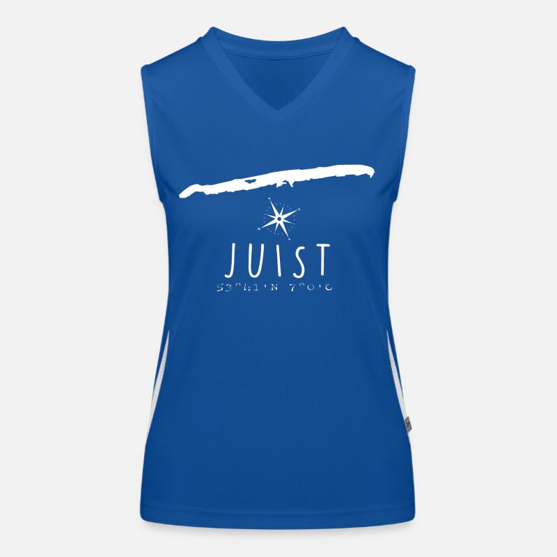 Juist Herzschlag Nordsee Geschenk Funktionelles Kontrast-Tank Top für Frauen