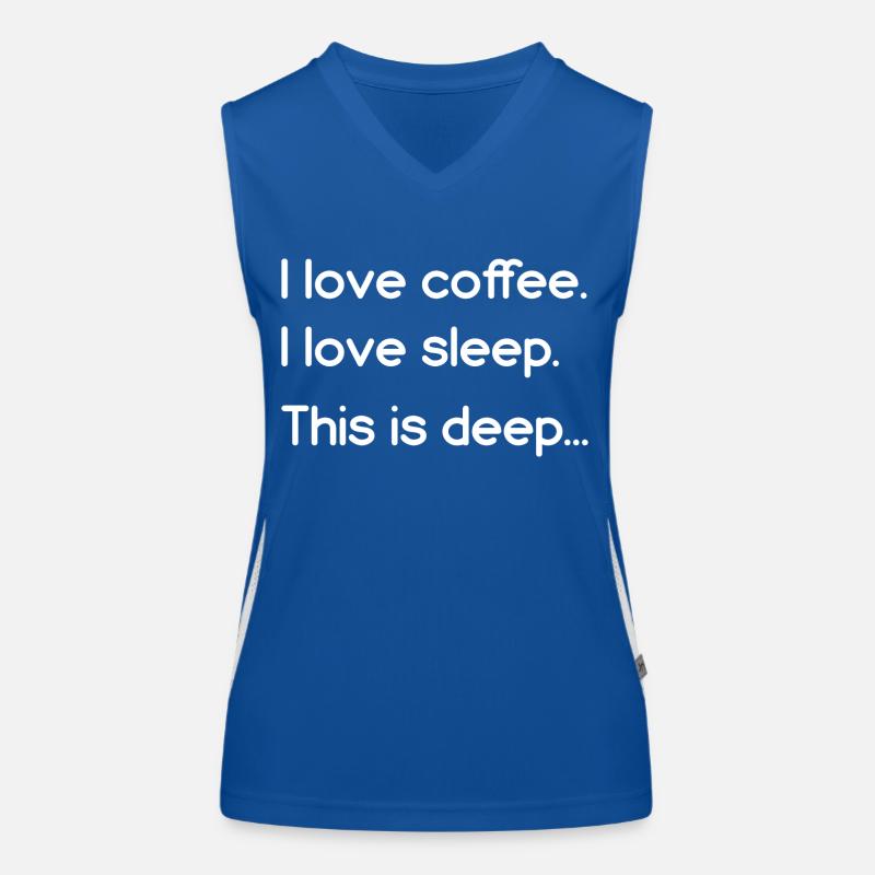 J’aime le café J’aime dormir C’est profond Débardeur respirant contrasté Femme