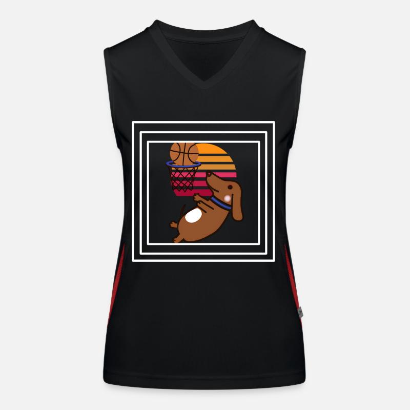 Here Comes The Basketbarker Women's Functional Contrast Tank Top